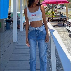 SPRINGFIELD MOM MID WASH JEANS DENIM